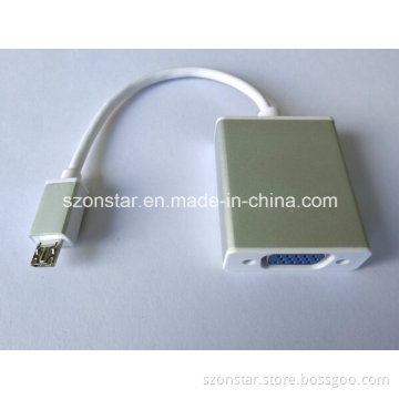 Micro USB to VGA Cable Converter with Audio (metal case)